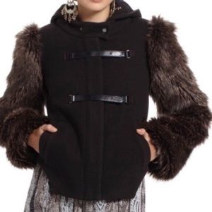 Anthropologie Leifsdottir faux fur jacket size 6
